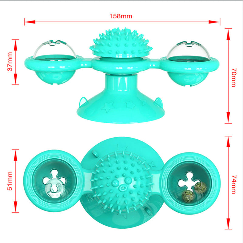 Cross-border new cat toy, spinning windmill, funny cat toy, relieve boredom, chew, educational toy, pet supplies wholesale