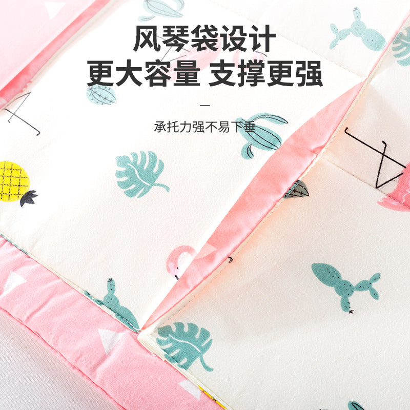 muslin tree multi-layer cotton crib storage bag cartoon multi-functional bedside baby diaper storage bag