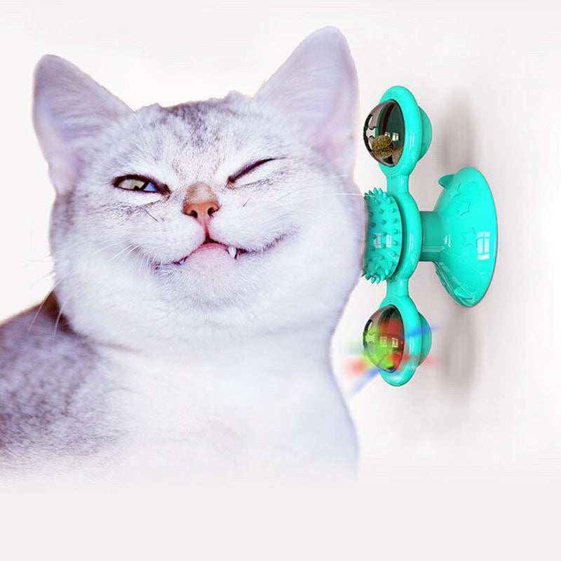 Cross-border new cat toy, spinning windmill, funny cat toy, relieve boredom, chew, educational toy, pet supplies wholesale