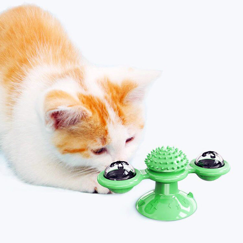 Cross-border new cat toy, spinning windmill, funny cat toy, relieve boredom, chew, educational toy, pet supplies wholesale