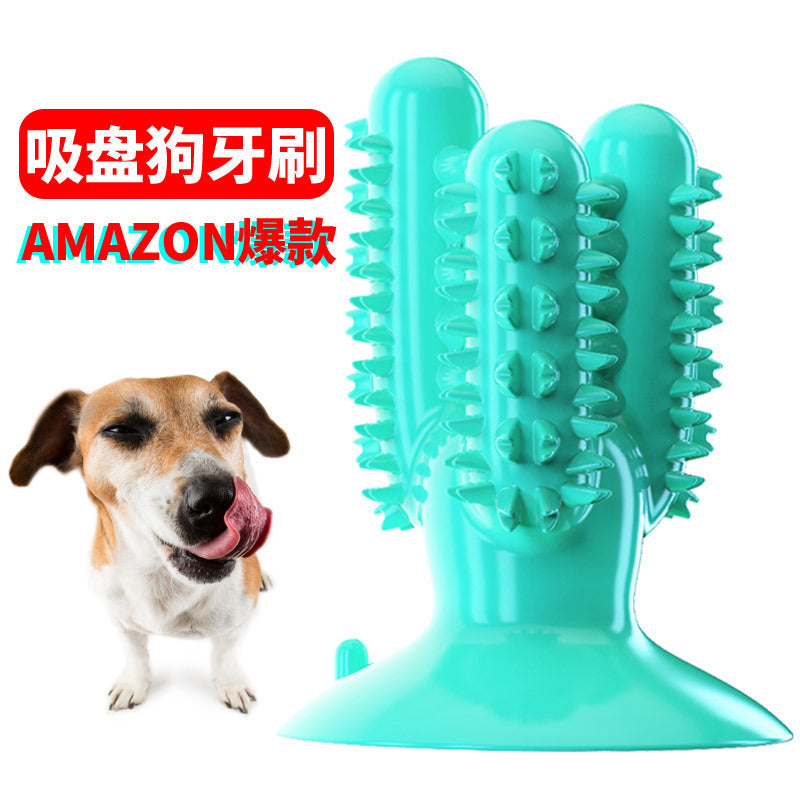 Pet Supplies Amazon Hot Sale New Dog Toothbrush Dog Teeth Cleaner Stick Leaking Food Resistant Biting Dog Toy