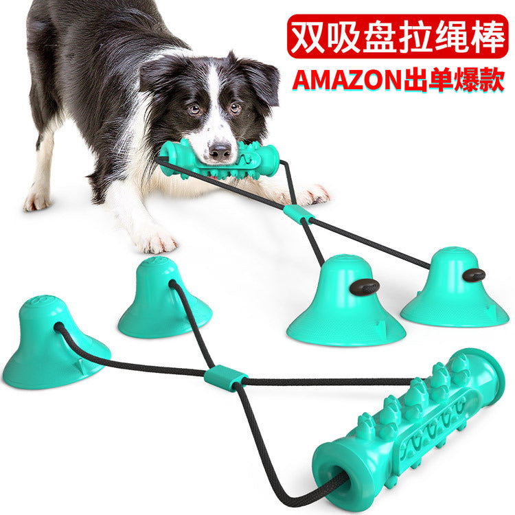 Pet Products Amazon Double Suction Cup Pull Rope Dog Toy Teeth Grinding Resistant Stick Dog Vent Toy PetMolar