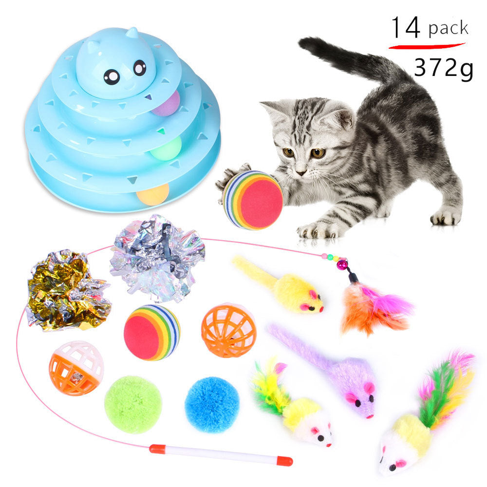 Summary of pet cat toy set 21 pieces cat channel cat teaser plush mouse Amazon combination toy