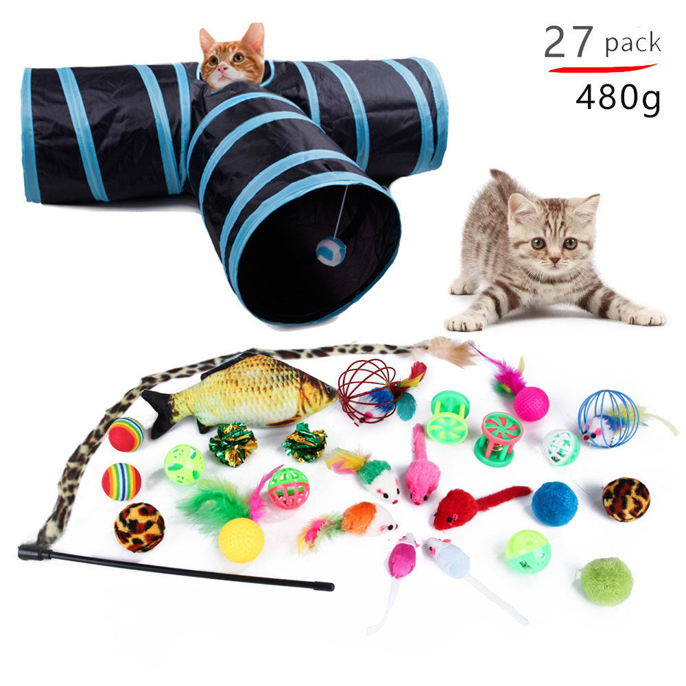 Summary of pet cat toy set 21 pieces cat channel cat teaser plush mouse Amazon combination toy