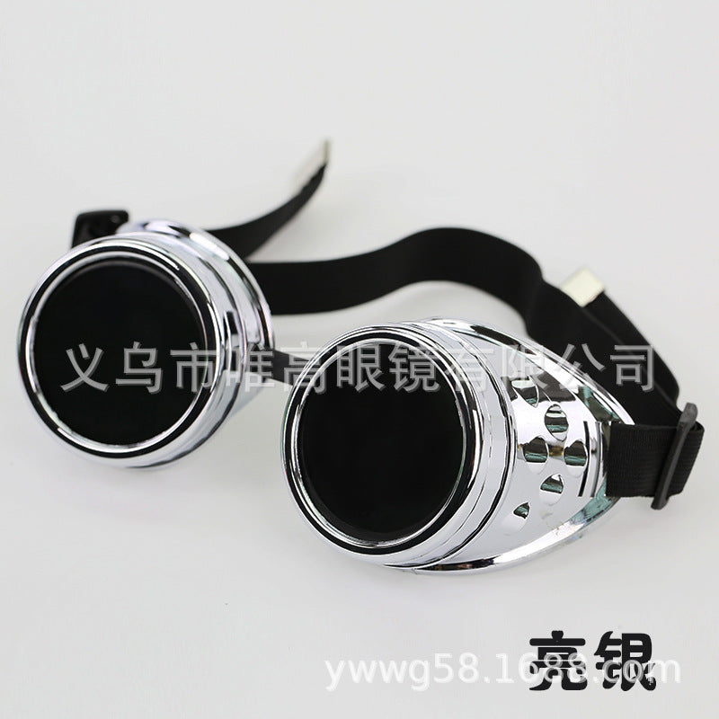 Halloween Retro Steampunk Glasses Gothic Goggles Cosplay Costumes and Cycling Welding Labor Protection