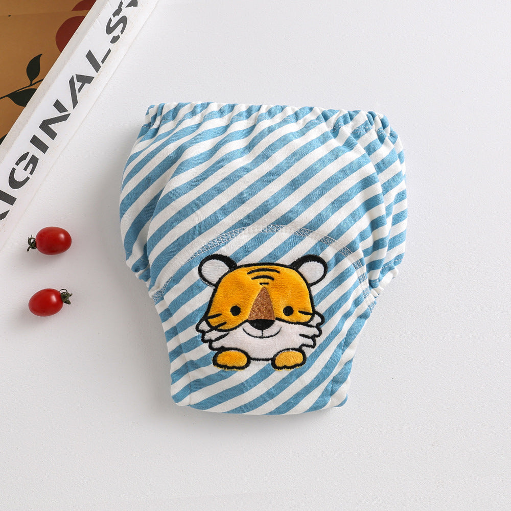 ins cartoon baby pee training pants pure cotton gauze diaper learning pants baby waterproof diaper pocket diaper pants
