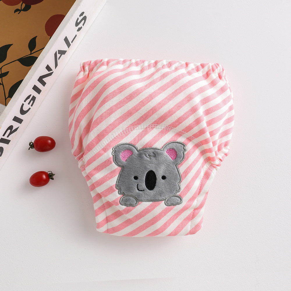 ins cartoon baby pee training pants pure cotton gauze diaper learning pants baby waterproof diaper pocket diaper pants
