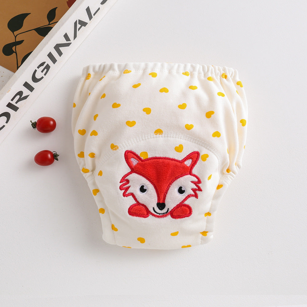 ins cartoon baby pee training pants pure cotton gauze diaper learning pants baby waterproof diaper pocket diaper pants