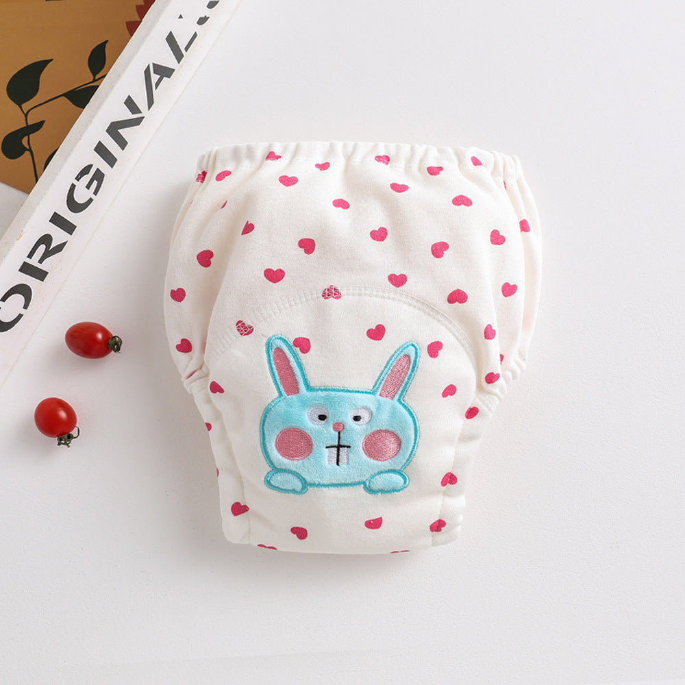 ins cartoon baby pee training pants pure cotton gauze diaper learning pants baby waterproof diaper pocket diaper pants