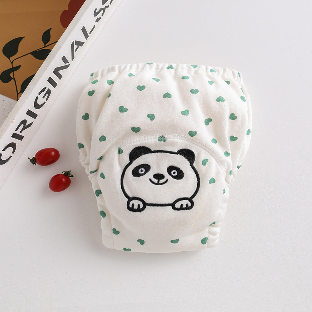 ins cartoon baby pee training pants pure cotton gauze diaper learning pants baby waterproof diaper pocket diaper pants