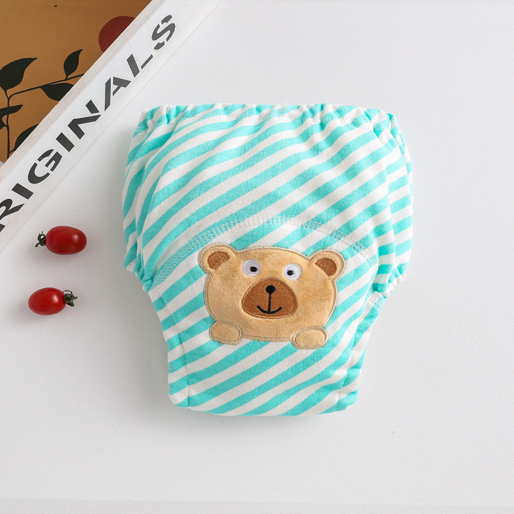 ins cartoon baby pee training pants pure cotton gauze diaper learning pants baby waterproof diaper pocket diaper pants