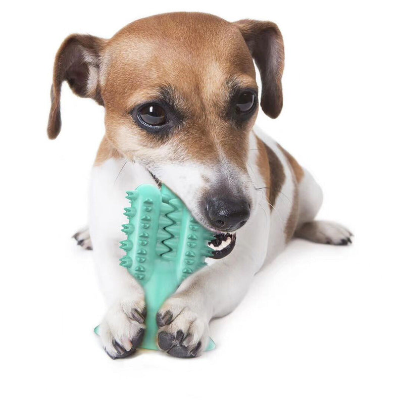 Pet Supplies Amazon Hot Sale New Dog Toothbrush Dog Teeth Cleaner Stick Leaking Food Resistant Biting Dog Toy