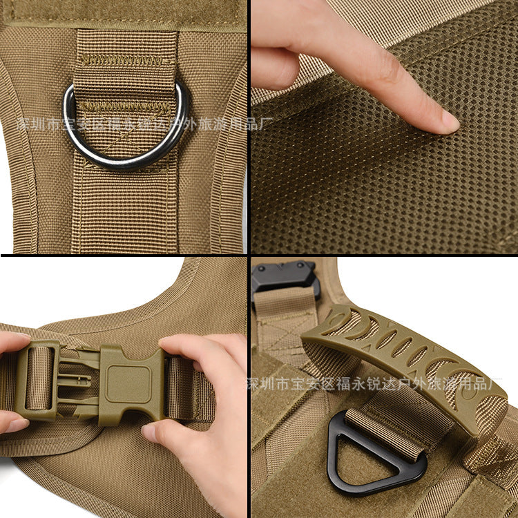 Nylon Tactical Dog Clothing Quick Release Dog Vest Pet Clothes Outdoor Dog Clothing Training Vest