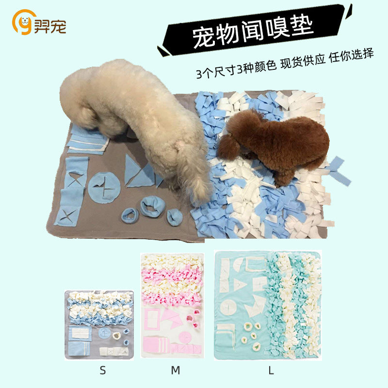 Factory direct selling spot pet training blanket training dog slow food leakage smelling pad to relieve stress dog toy sniffing pad