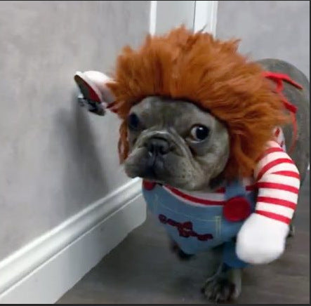 2020 new pet clothes pet dress up funny dog clothes killer doll dress up pet clothes