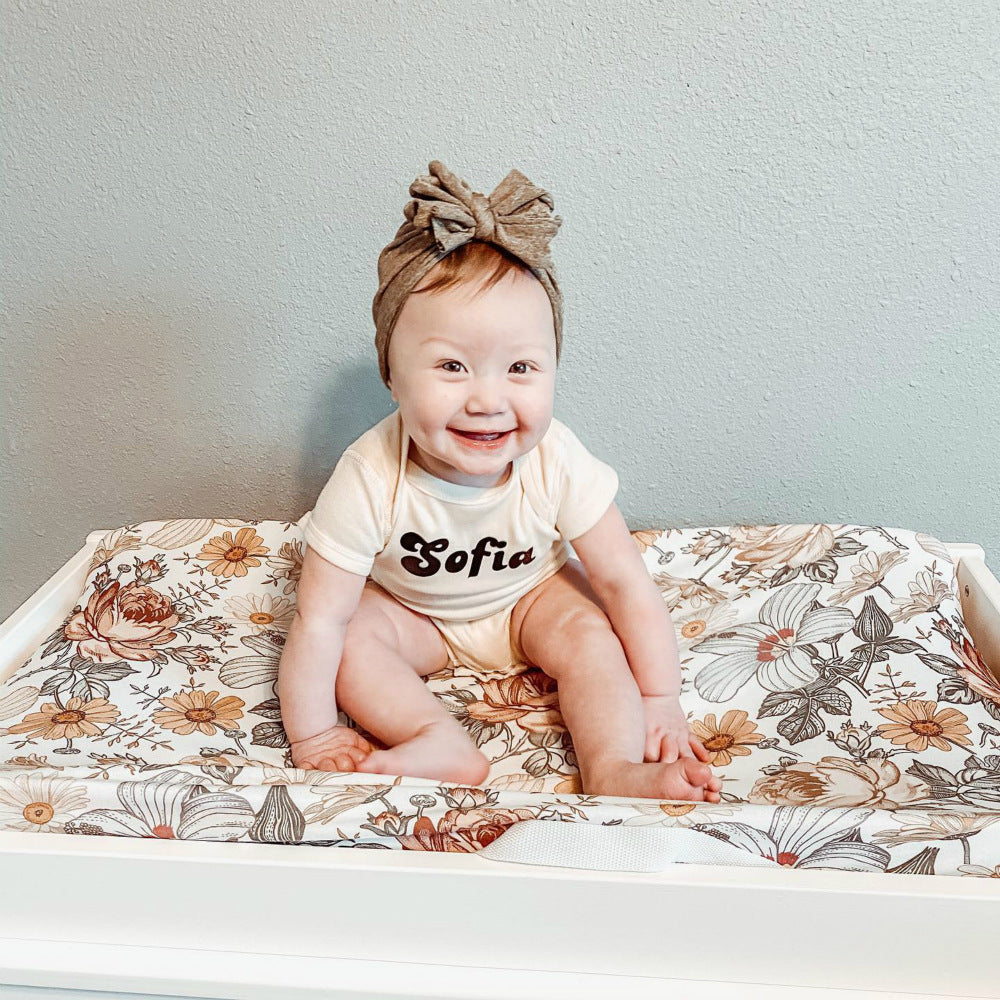 Cross-border baby care table changing cover diaper changing table removable cloth cover Changing Pad Cover