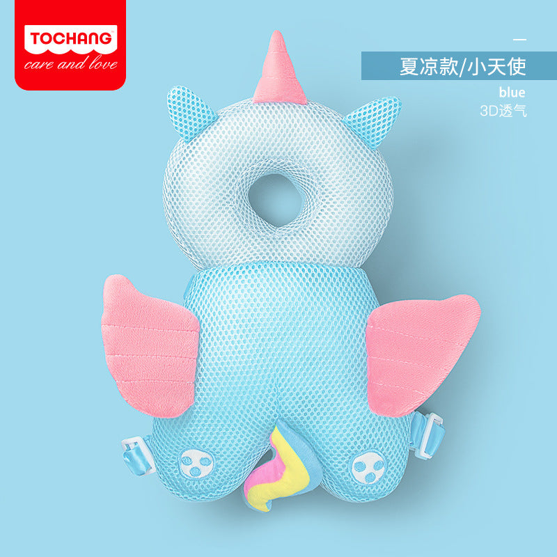 Baby headrest spring and autumn breathable plush headrest anti-fall baby protection pad toddler cap wholesale