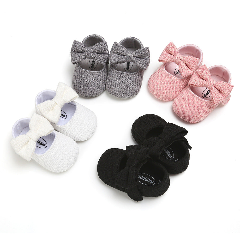 Spring and Autumn 0-1 year old woolen bow baby princess shoes toddler shoes baby shoes 1933