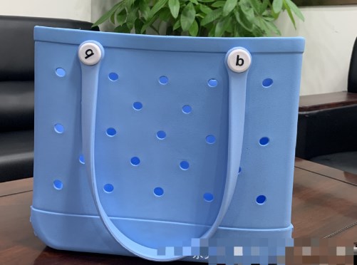 New supply EVA beach bag European and American fashion portable women's hole bag printed pet storage handbag