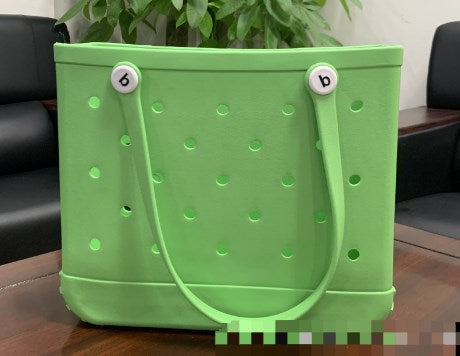 New supply EVA beach bag European and American fashion portable women's hole bag printed pet storage handbag