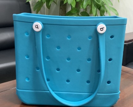 New supply EVA beach bag European and American fashion portable women's hole bag printed pet storage handbag