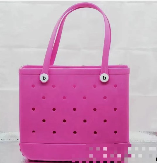 New supply EVA beach bag European and American fashion portable women's hole bag printed pet storage handbag