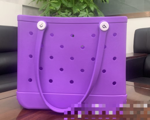 New supply EVA beach bag European and American fashion portable women's hole bag printed pet storage handbag