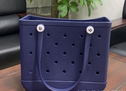 New supply EVA beach bag European and American fashion portable women's hole bag printed pet storage handbag