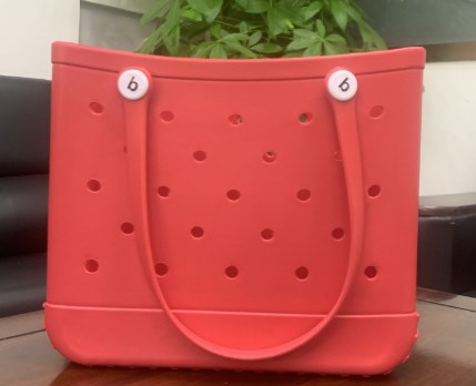 New supply EVA beach bag European and American fashion portable women's hole bag printed pet storage handbag