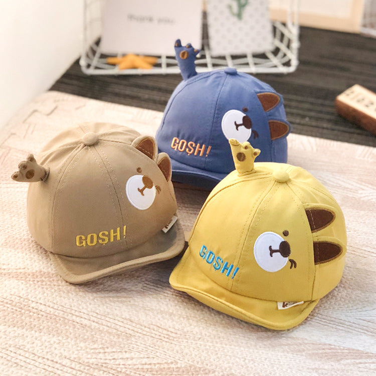 Adjustable baby sun hat for boys spring and summer thin cap for boys and girls cute baseball hat