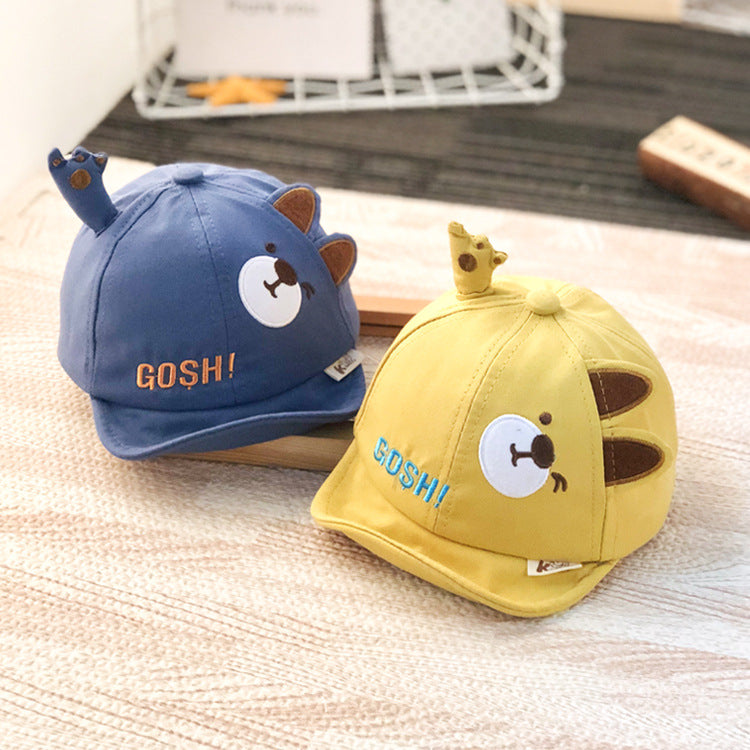 Adjustable baby sun hat for boys spring and summer thin cap for boys and girls cute baseball hat