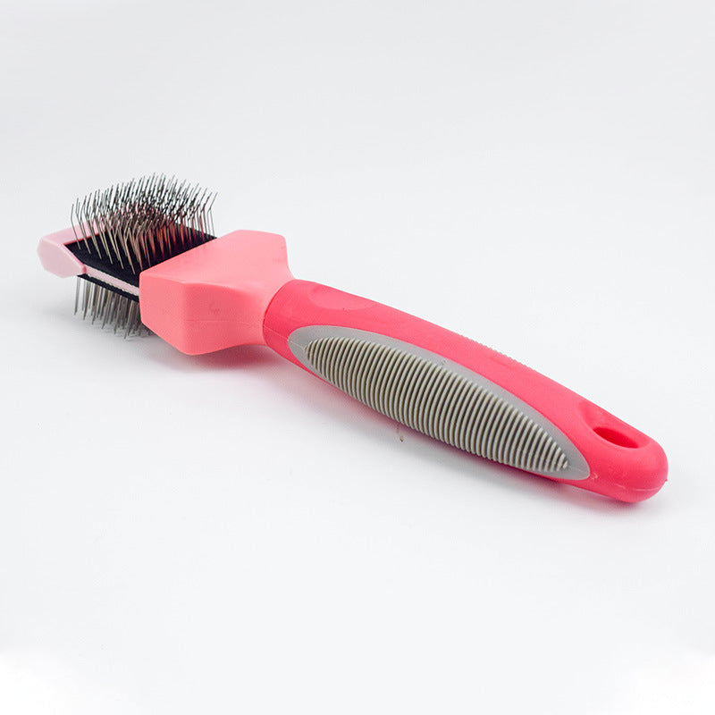 Pet cleaning products factory direct sales cat double-sided soft comb pet hair cleaning comb pet double-sided comb