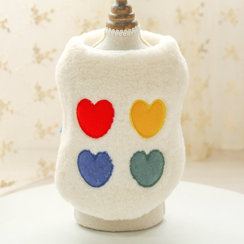 Spot cross-border hot-selling pet puppy and cat clothes source factory autumn and winter new lambskin fragrance vest