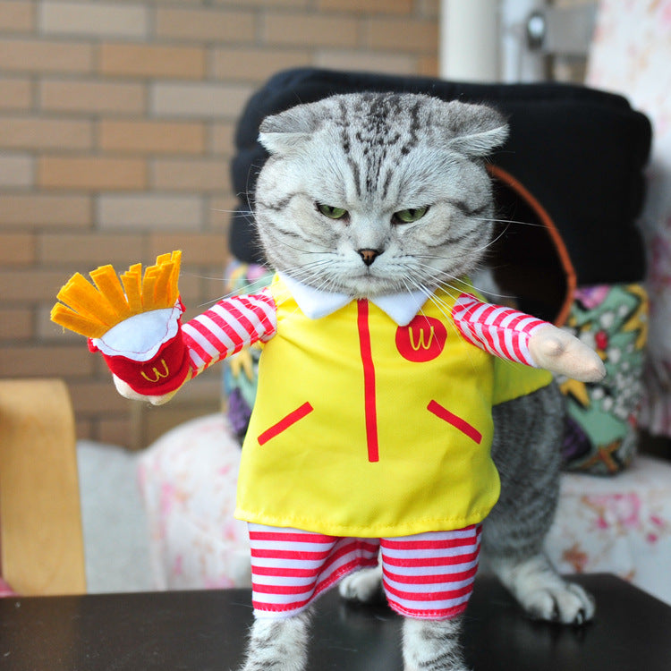 Pet supplies dog clothes upright pirate costume dog clothes police doctor standing costume guitar transformation costume funny costume