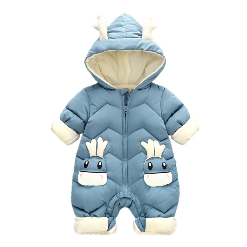 Newborn baby clothes, winter climbing clothes, baby foreign style romper, boys and girls one-piece suit, outer hug
