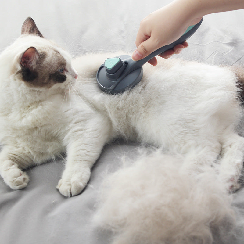 One-click hair removal massage, cat comb, pet hair removal cleaner, self-cleaning needle comb, dog-shaped pet comb