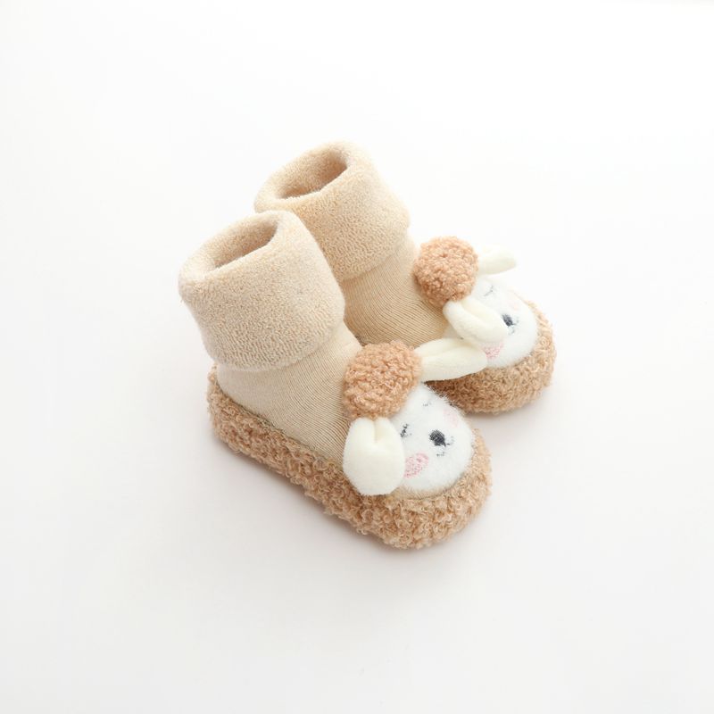 Liu Chengxing baby floor socks autumn and winter terry cute mid-calf children's toddler shoes and socks cartoon non-slip baby socks