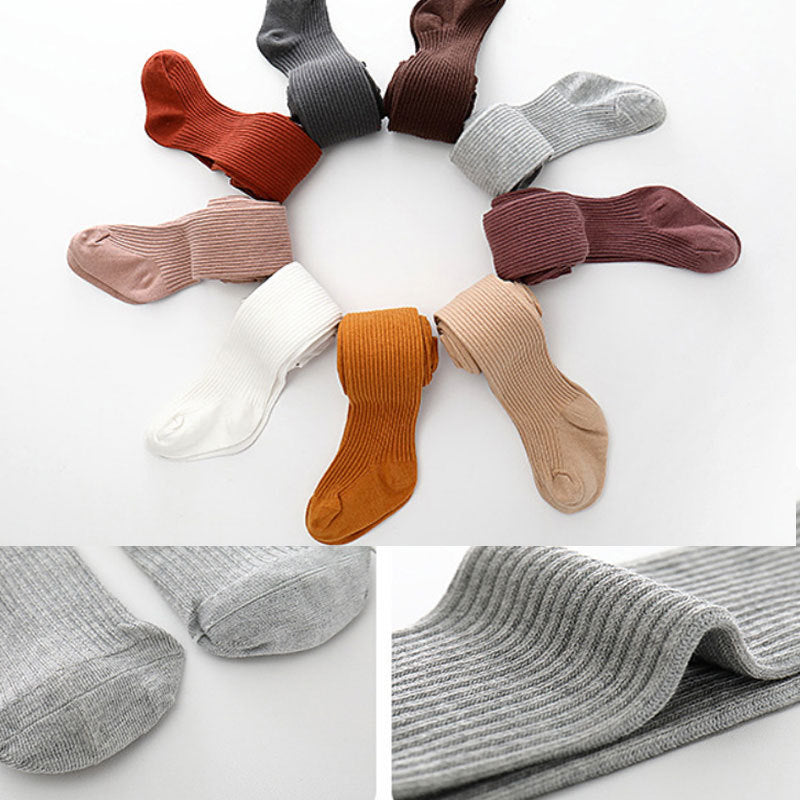 Spring and summer new candy-colored baby leggings with free opening children's pantyhose breathable sweat-absorbent cotton pantyhose