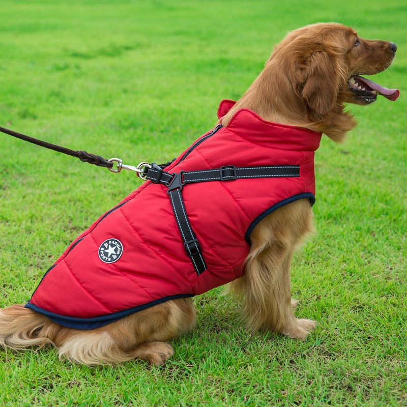 Cross-border new pet clothes reflective jackets big dog clothes autumn and winter warm dog clothes pet supplies