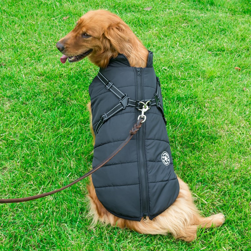Cross-border new pet clothes reflective jackets big dog clothes autumn and winter warm dog clothes pet supplies