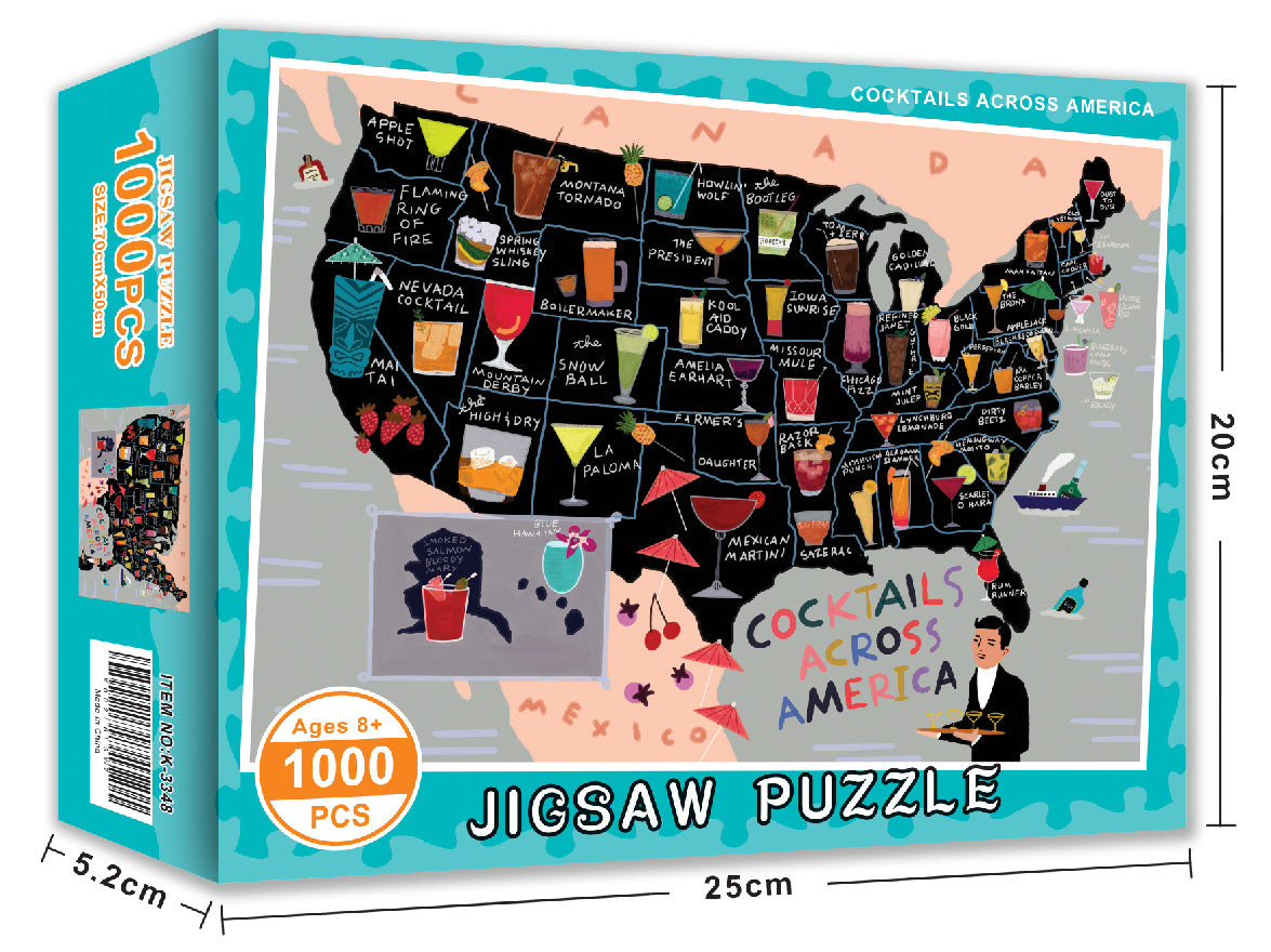 1000 piece puzzle Christmas gift Halloween toy cross-border Amazon adult landscape painting puzzle customization