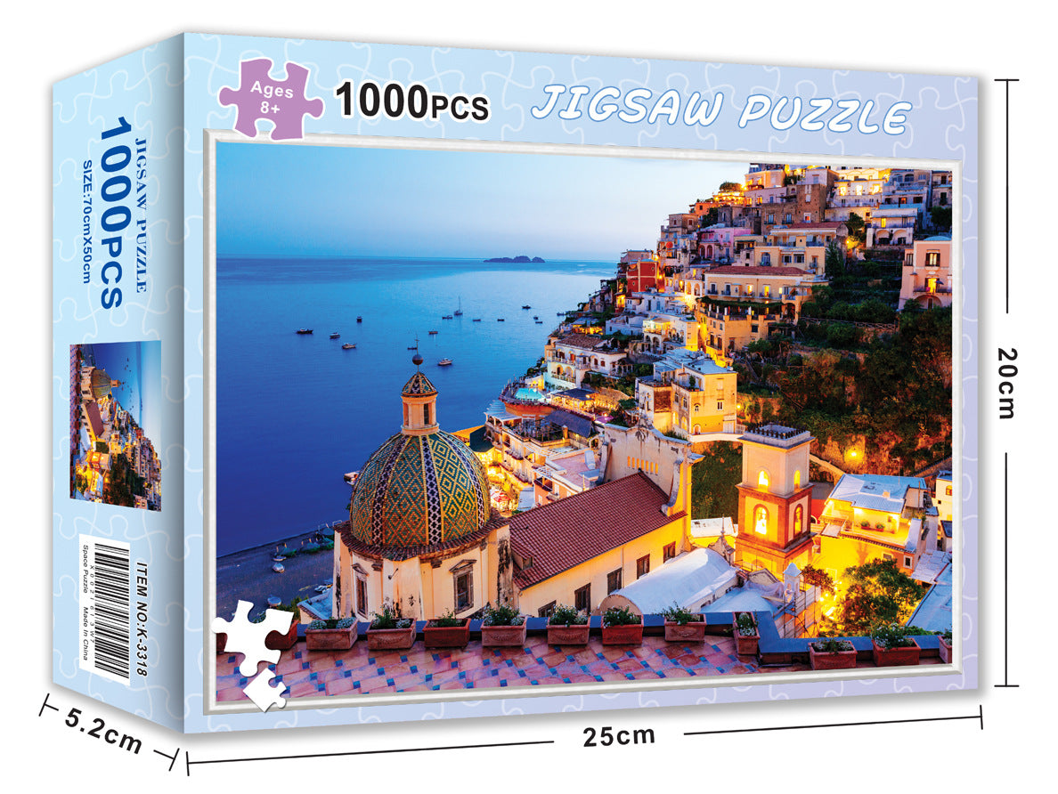 1000 piece puzzle Christmas gift Halloween toy cross-border Amazon adult landscape painting puzzle customization