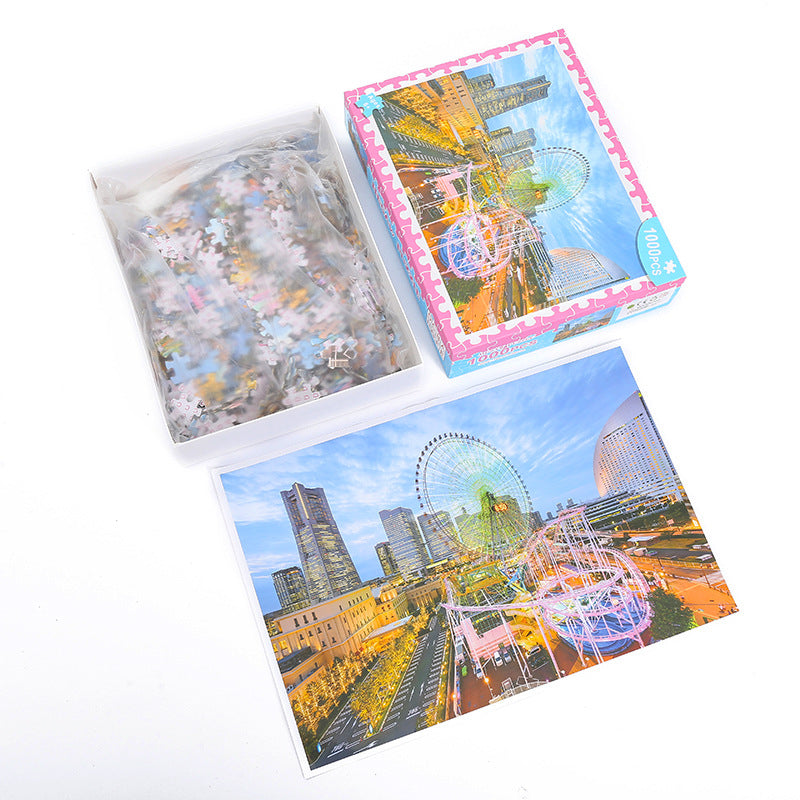 1000 piece puzzle Christmas gift Halloween toy cross-border Amazon adult landscape painting puzzle customization