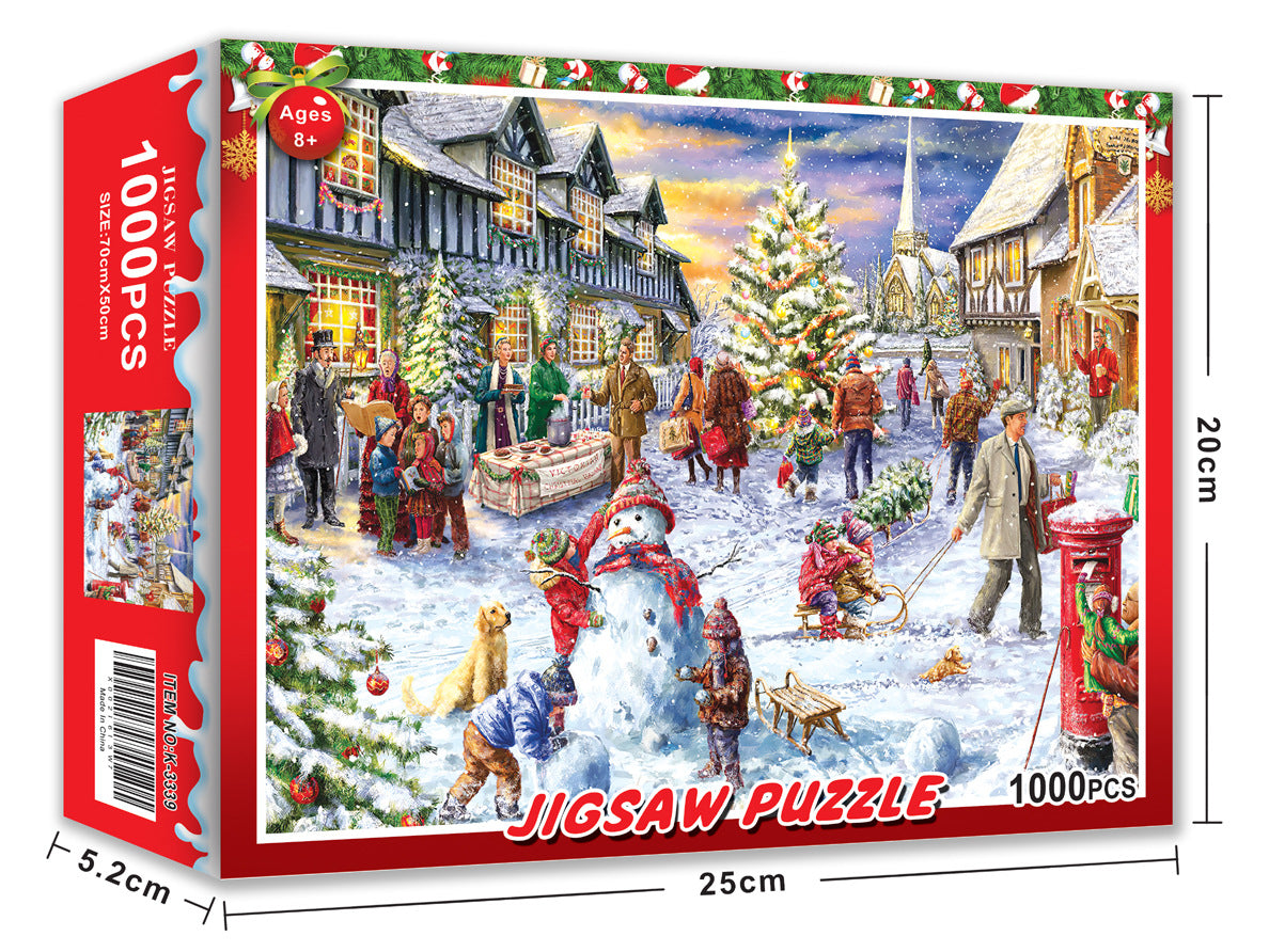 1000 piece puzzle Christmas gift Halloween toy cross-border Amazon adult landscape painting puzzle customization