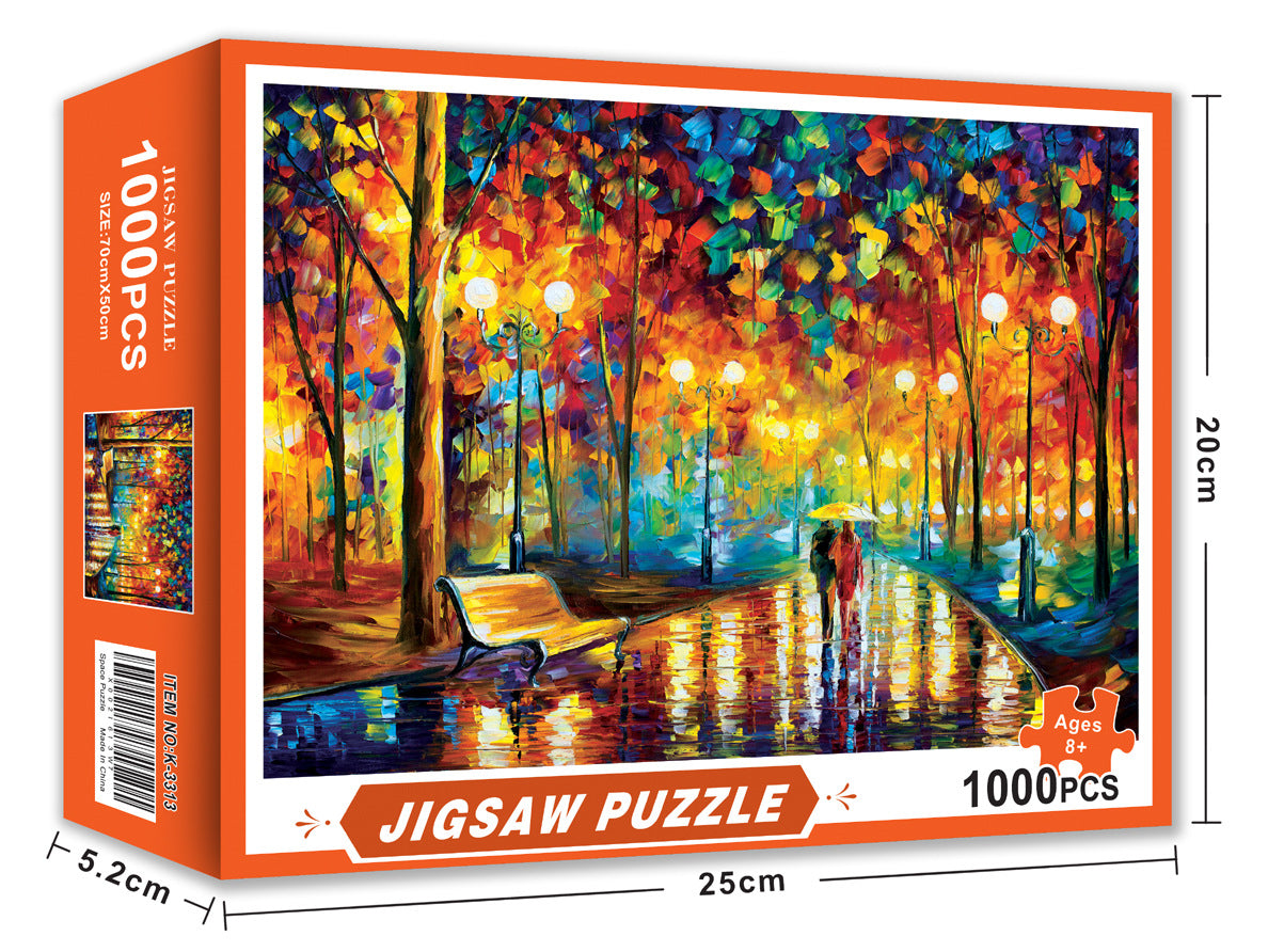 1000 piece puzzle Christmas gift Halloween toy cross-border Amazon adult landscape painting puzzle customization