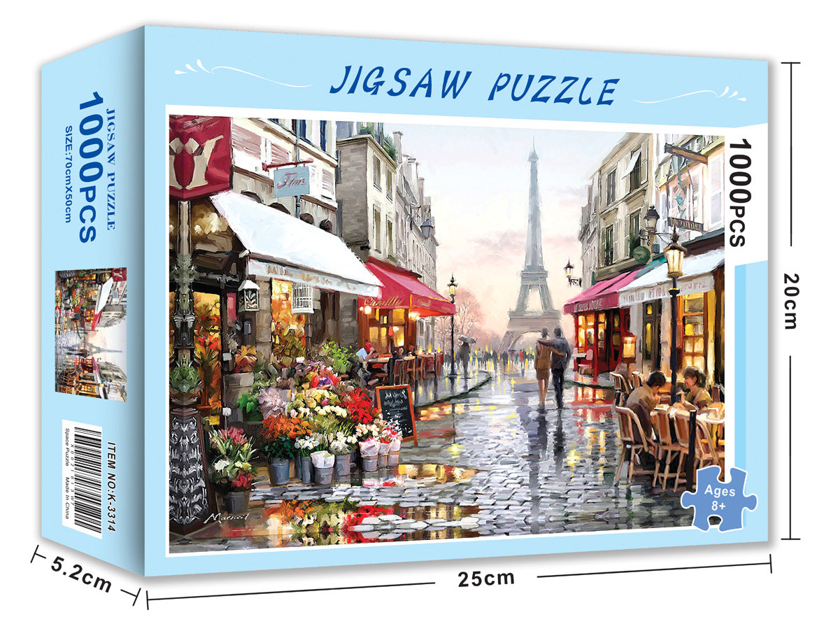 1000 piece puzzle Christmas gift Halloween toy cross-border Amazon adult landscape painting puzzle customization