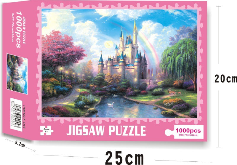1000 piece puzzle Christmas gift Halloween toy cross-border Amazon adult landscape painting puzzle customization