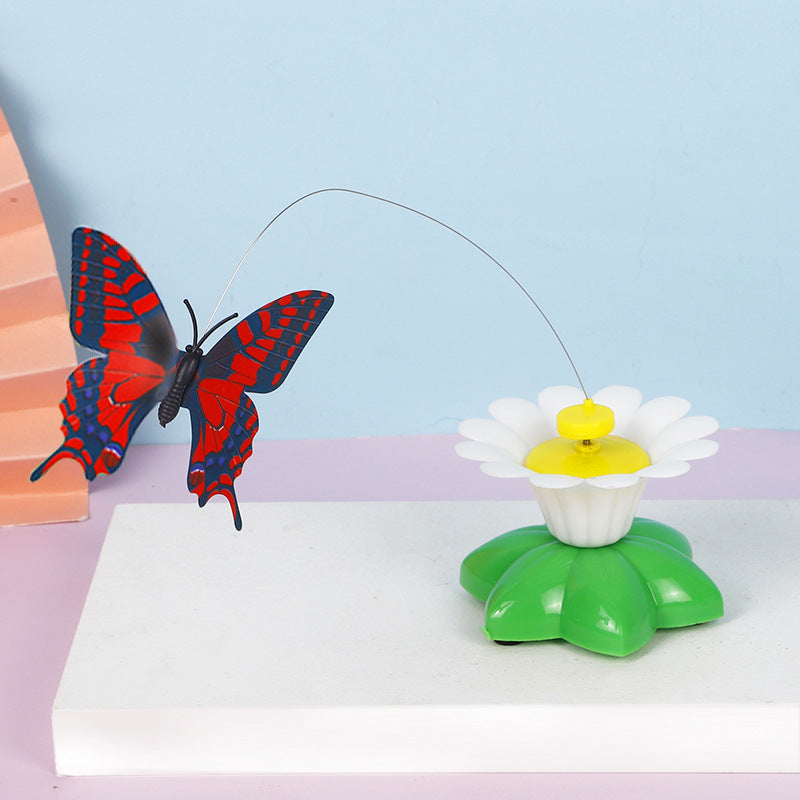 Butterfly flower electric cat teaser pet cat toy pet supplies bird butterfly cat toy wholesale