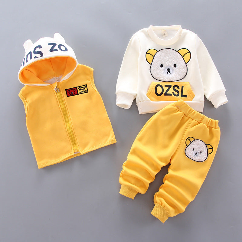Children's clothing 2023 spring new children's clothing baby three-piece suit girls spring clothes spring boys suits