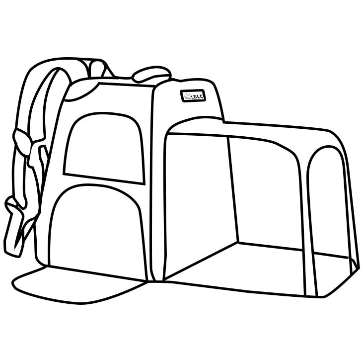 ldlc Qi Sheng pet bag new space bag pet backpack Oxford cloth out portable pet trolley bag